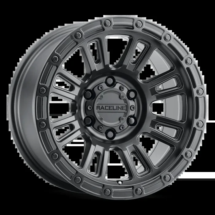 Raceline 956B Compass 18x9in / 8×165.1 BP / -12mm Offset / 125.2mm Bore – Satin Black Wheel