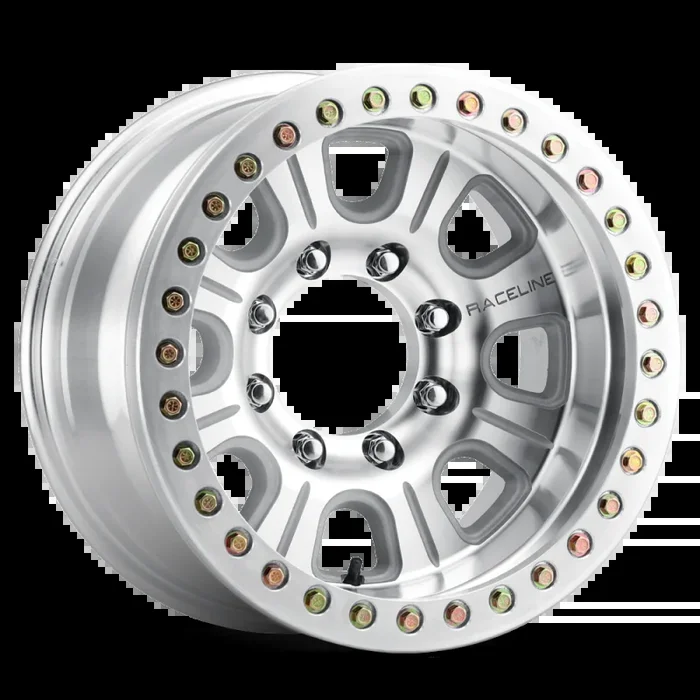 Raceline RT233 Monster 17×9.5in / 6×165.1 BP / -32mm Offset / 107.95mm Bore- Machined Beadlock Wheel