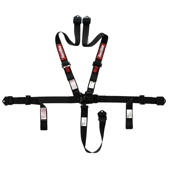 RaceQuip Latch & Link All 2 ” SFI 16.1 Small Buckle [5 Point Pull Down] Harness Set – Black