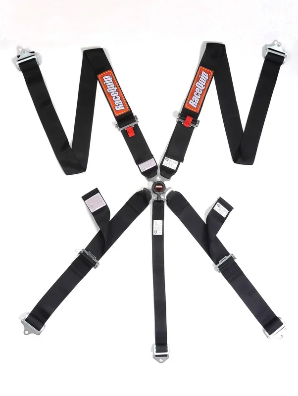 RaceQuip Sportsman SFi 16.1 [5 Point Pull Up] Camlock Harness Set – Black or Red