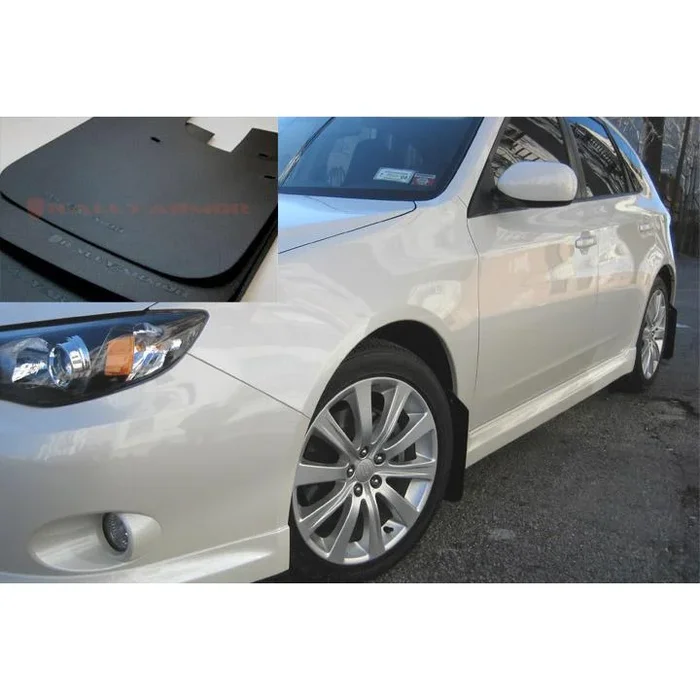 RallyArmor Basic Mud Flaps | 08-10 Subaru WRX / 08-11 Impreza 2.5i (MF6-BAS-BLK)