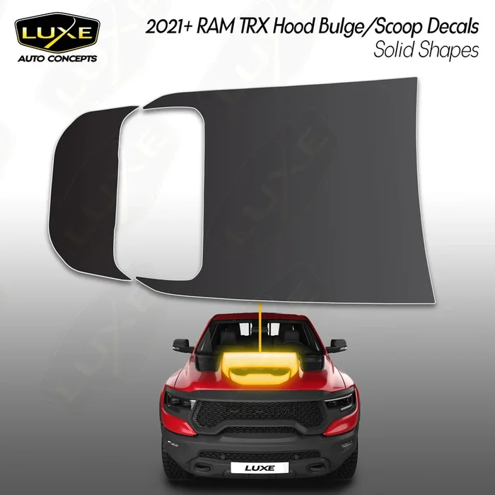 RAM TRX Hood Bulge/Scoop Decals Kit – Solid Shapes