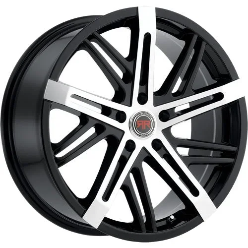 Revolution Racing RR19 Black w/ Machined Spoke Faces 20×8 | 5×112 (RR19-208512+40BM)