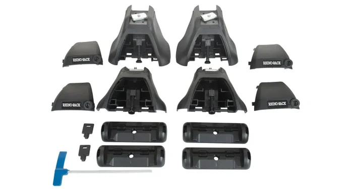 Rhino-Rack 18-19 Chevrolet Silverado 1500 4 Door Pick Up Heavy Duty 2500 2 Bar Roof Rack – Black