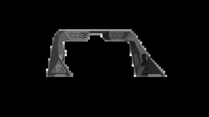 Road Armor 99-20 Ford F-250 iD Headache Rack w/Bedrail Pods/Dual 10in Pod/Brake Lamp Relief/iD – Raw