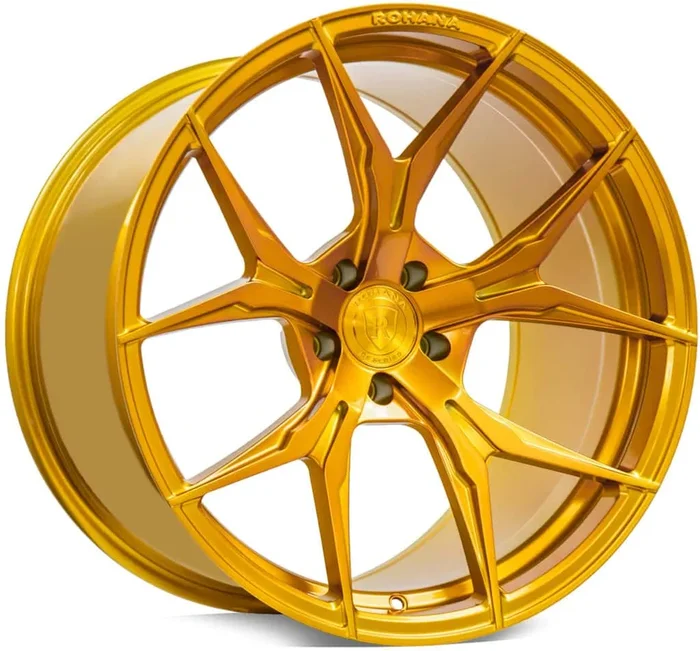 Rohana RFX5 Cross Forged Wheels (20×10 5×114 22ET CB 73.1) Brushed Titanium / Matte Black / Gloss Gold