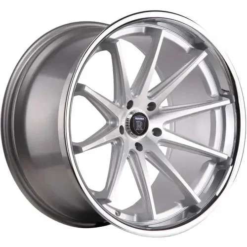 Rohana Wheels RC10 Silver w/ Machined Spoke Faces & a Chrome Stainless Steel Lip 20×9 | 5×112 (RC102095112MS45)