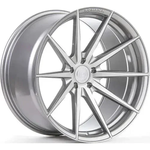 Rohana Wheels RFX1 Silver w/ Brushed Machined Spoke Faces 20×9 | 5×112 (RFX12095112BT35)