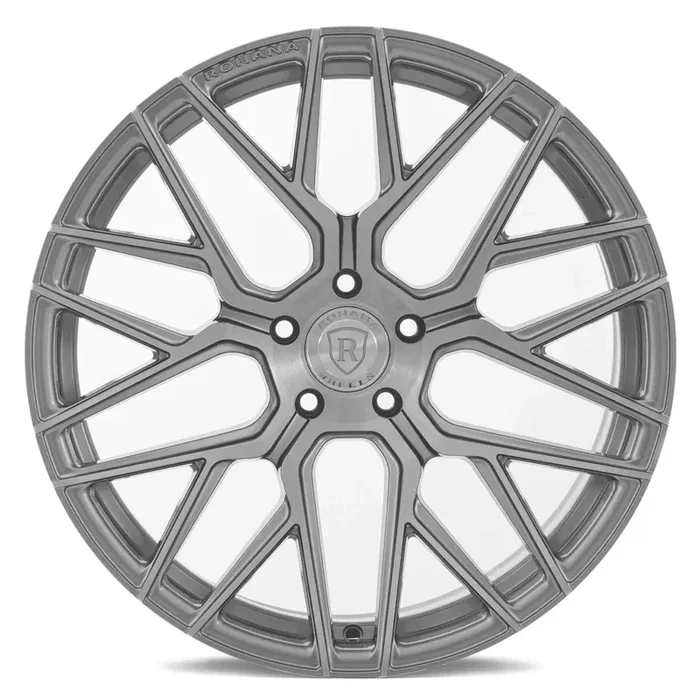 Rohana Wheels RFX10 Titanium Silver w/ Machined Brushed Spoke Faces 20×9 | 5×120 (RFX102095120BT35)