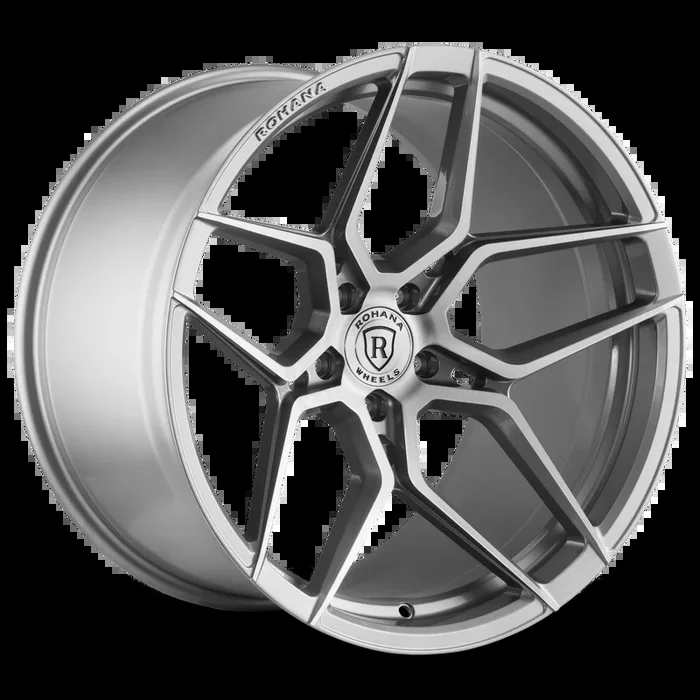 Rohana Wheels RFX11 Titanium Silver w/ Machined Brushed Spoke Faces 20×10 | 5×112 (RFX1120105112BT33)