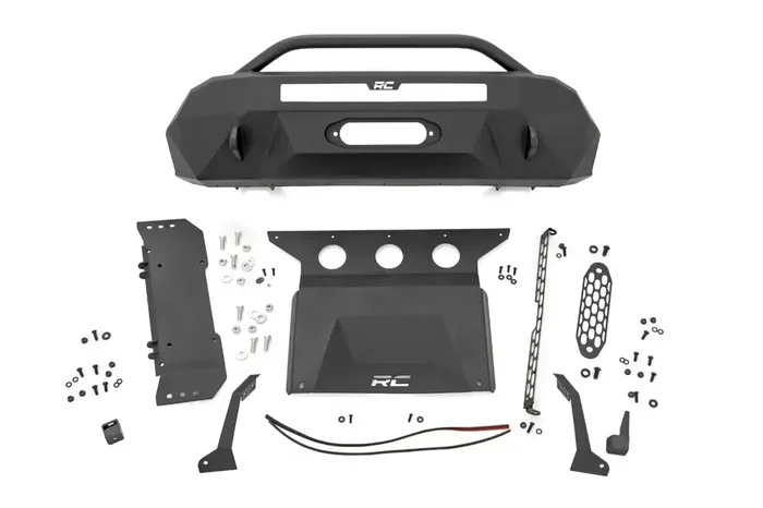 Rough Country 10712 – Front Winch Bumper Hybrid Black Series Mount Only