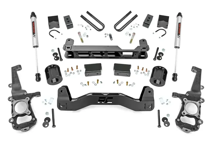 Rough Country 40870 – Suspension Lift Kit w/V2 Shocks 4 in. Front And Rear