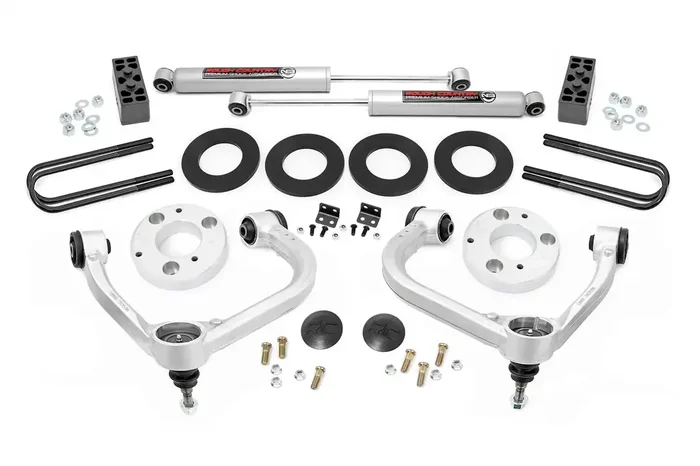 Rough Country 41430 – Lift Kit-Suspension w/Shock 3 in. Struts Spacers w/N3 Rear Shocks