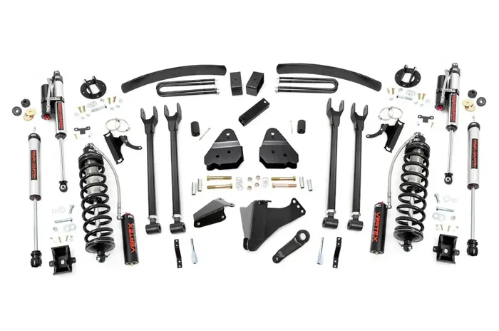 Rough Country 57959 – Coilover Coversion Lift Kit 6 in. Diesel 4-Link Vertex Shocks