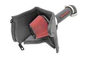 Rough Country Engine Cold Air Intake Kit Incl. Heat Shield Intake Tube Reusable Air Filter Clamps Hardware – 10552