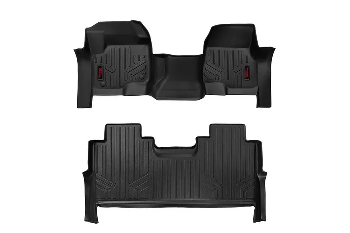Rough Country Floor Mats | Front & Rear | Front Bench | Ford F-250/F-350 Super Duty 2WD/4WD (2017-2025)