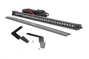 Rough Country LED Bumper Kit 30 in. Incl. Single-Row Cree LED Light Bar Black Series w/Cool White DRL – 70619BLDRL