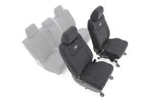 Rough Country Neoprene Seat Covers Front Neoprene 4-Layer Construction Black – 91026A