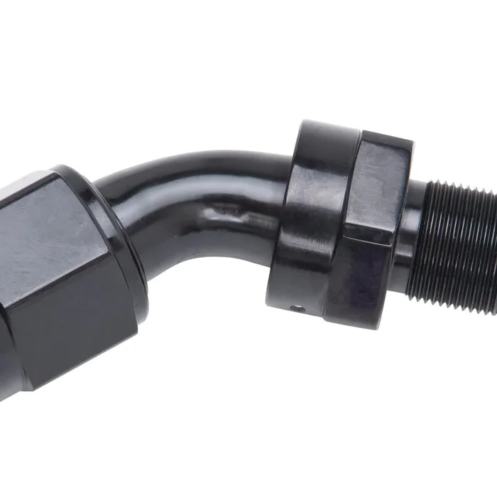 Russell Performance -8 AN 45 Degree Hose End Without Socket – Polished and Black