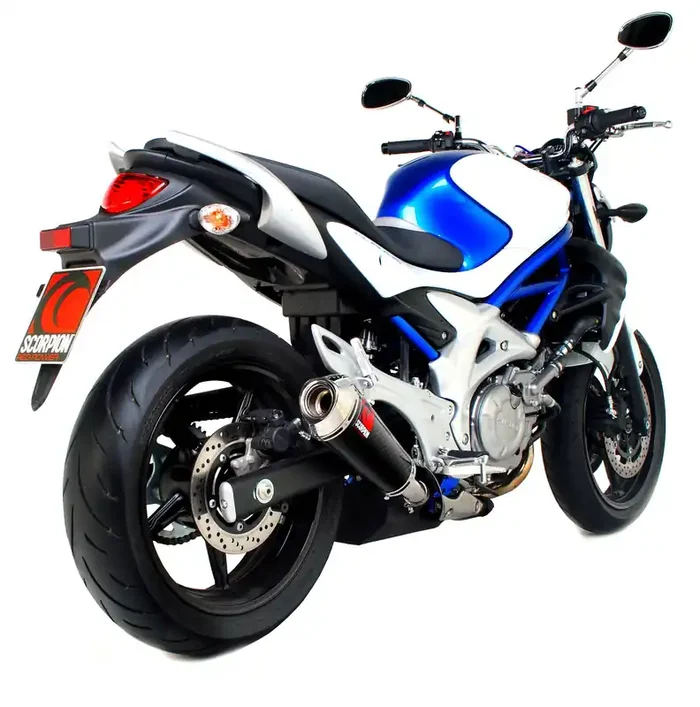 Scorpion ESI105CEO Suzuki Gladius 650 Power Cone Slip-On Exhaust – Carbon Fibre Sleeve