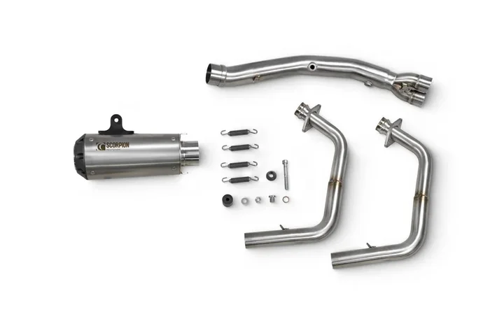 Scorpion PKA143SYSTEO Kawasaki Ninja 400 Red Power Race Exhaust System – Titanium Sleeve