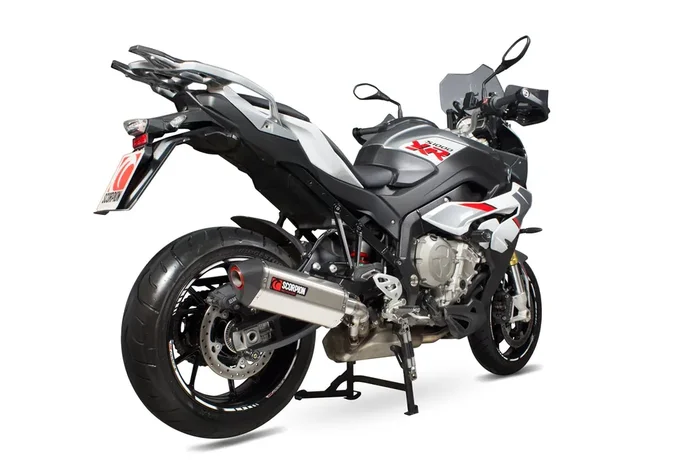 Scorpion RBM75SEO BMW S1000 XR Serket Parallel Slip-On Exhaust – Brushed Stainless Steel Sleeve