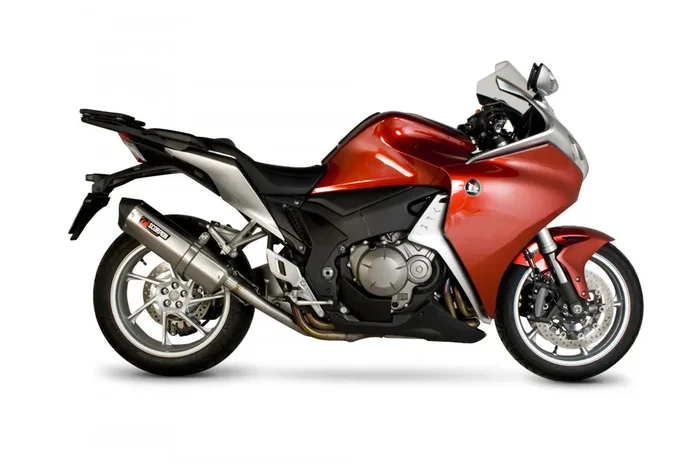 Scorpion RHA104SEO Honda VFR1200 Serket Parallel Slip-On Exhaust – Brushed Stainless Steel Sleeve