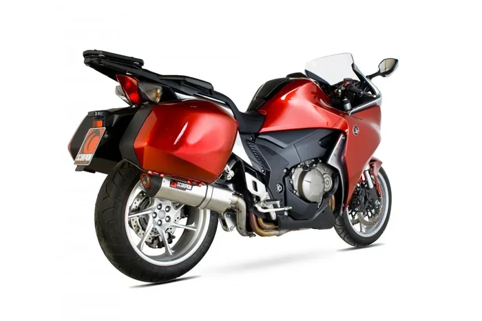 Scorpion RHA105SEO Honda VFR1200 Serket Parallel Slip-On Exhaust – Brushed Stainless Steel Sleeve