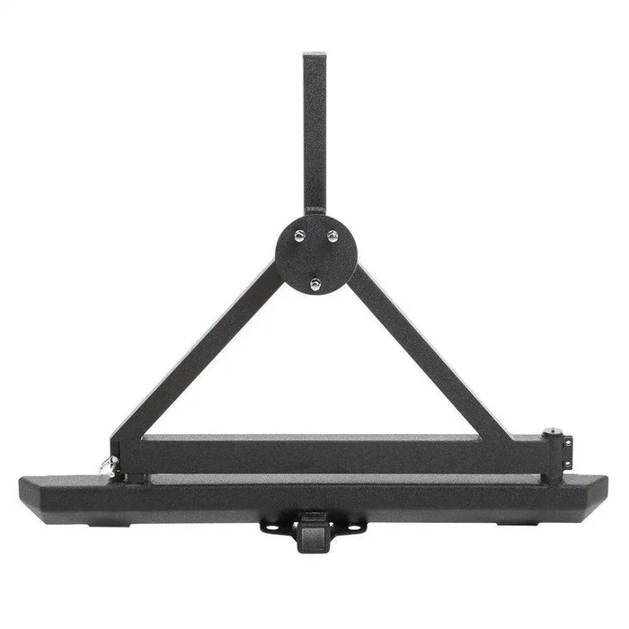 Smittybilt 76651 – SRC Classic Rear Bumper W/Hitch & Tire Carrier Black Textured