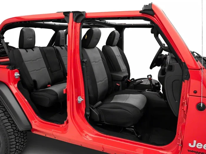 Smittybilt GEN2 Neoprene Seat Cover Set Front & Rear Charcoal For 2018-2025 Jeep Wrangler JL – Recon Recovery