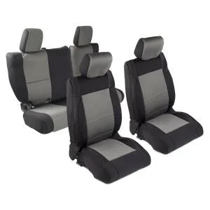 Smittybilt Neoprene Seat Cover Black/Charcoal Front/Rear – 471822