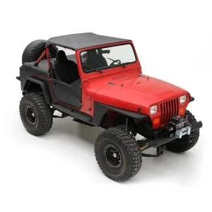 Smittybilt XRC Tube Fender Front Textured Black Powder Coat Relocates Factory Latch – 76866