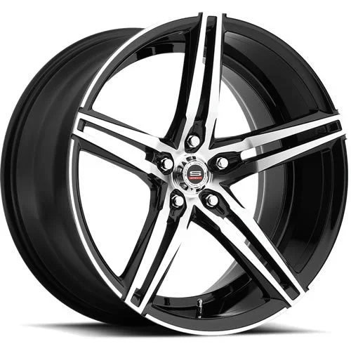 Spec-1 Wheels SPM-75 Gloss Black w/ Machined Spoke Faces and Outer Lip 20×10.5 | 5×120 (SPM75Y201051838GBM)