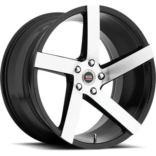 Spec-1 Wheels SPM-80 Gloss Black w/ Machined Spoke Faces 22×9 | 5×114.3 (SPM8022901635GBM)