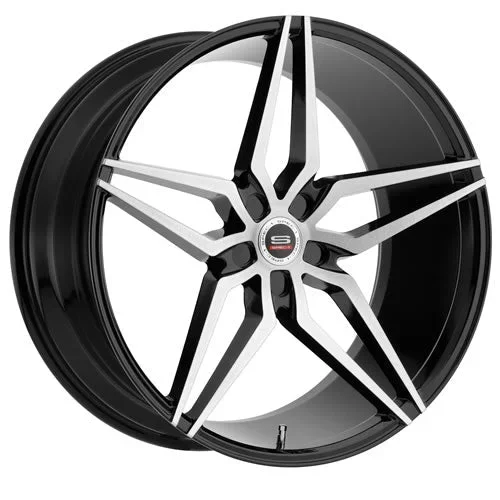 Spec-1 Wheels SPM-81 Gloss Black w/ Machined Spoke Faces 20×9 | 5×114.3 (SPM8120901715GBB)