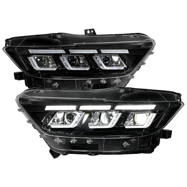 Spec-D Projector Headlights Ford Mustang S550 (15-23) Full LED w/ Sequential Signal S650 Style