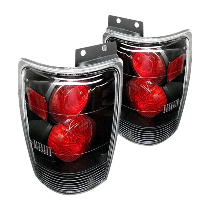 Spyder Euro Style Tail Lights Ford Expedition (1997-2002) Black / Chrome / Smoke