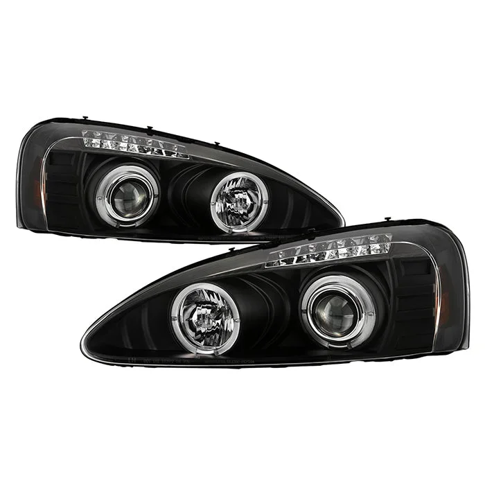 Spyder Projector Headlights Pontiac Grand Prix (2004-2008) with LED Halo – Black / Black Smoke / Chrome / Smoke