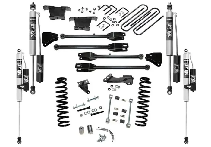 Superlift K233FX 4 Lift Kit w/ FOX 2.0 Reservoir Shocks – 08-10 F250/350 4WD Dsl 4-Link Arms