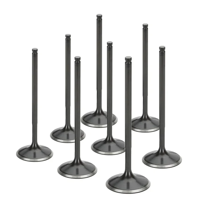 Supertech Black Nitride Dish Intake Valve – Set of 8 | Multiple Ford/Mazda Fitments (MAIVN-2301D-8)