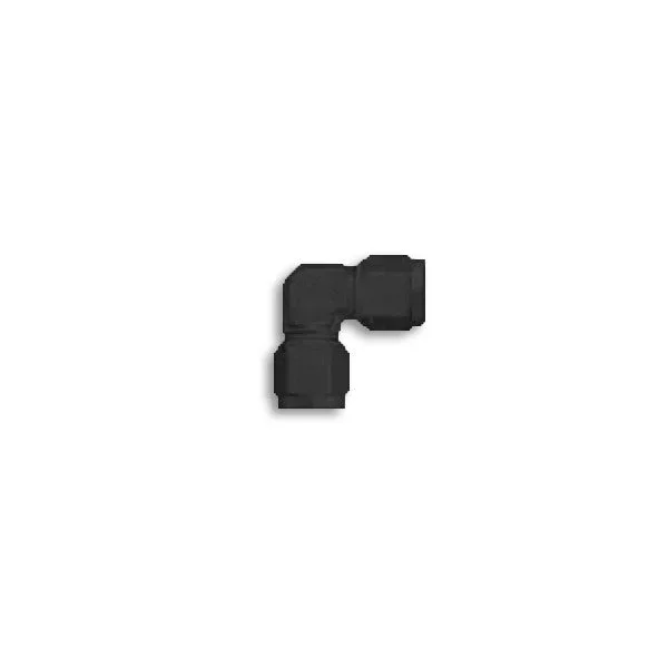 System1 Designs Swivel Female-to-Female Coupler | -6an | 90 Degree | Black