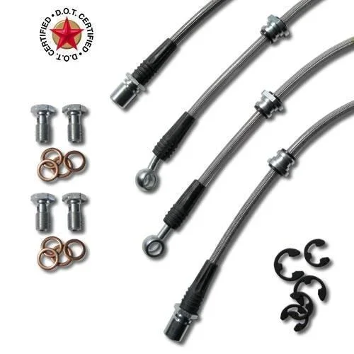 Techna Fit Rear Drum 4 Line Brake Kit | 1985-1989 Chrysler Lebaron GTS (DOD-600)