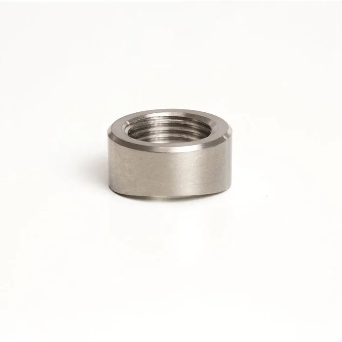 Ticon Industries Titanium O2 Sensor Bung 1.75in to 2.5in Tubing (M18x1.5) – Coped End