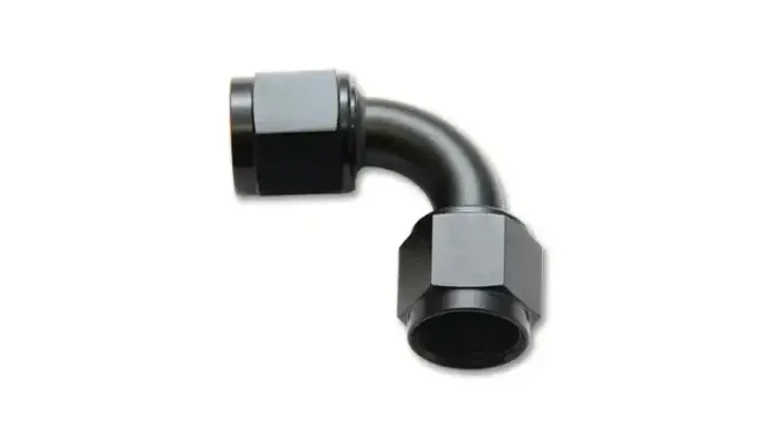 Vibrant -10AN Female 90 Degree Union Adapter (AN to AN) – Anodized Black Only