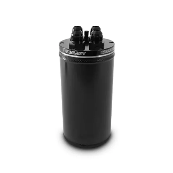 Vibrant 4in OD Universal Catch Can 2.0 w/ 4 Adapters Aluminum – Anodized Black (12697)