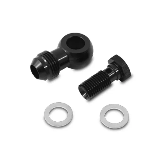 Vibrant -6AN Male Banjo Fitting with Bolt and 2 washers – 12mm x 1.5 Metric Bolt – Aluminum (11523)