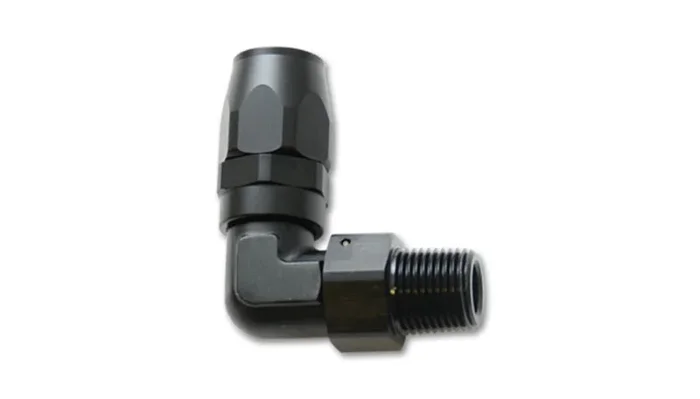 Vibrant Male NPT 90 Degree Hose End Fitting -10AN – 3/8 NPT (26906)