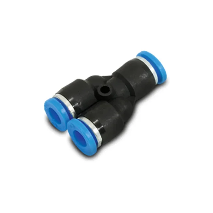Vibrant Union Y Push Lock Vacuum Fitting – for use with 1/4in 6mm OD tubing (2682)