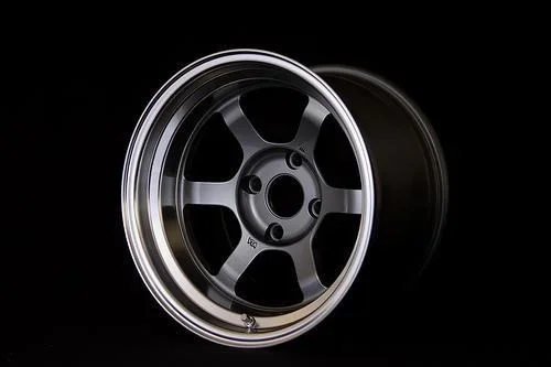Volk Racing TE37V Gunmetal Gray w/ Machined Lip 16×10 | 4×114.3 (WVDVL2-30BG)