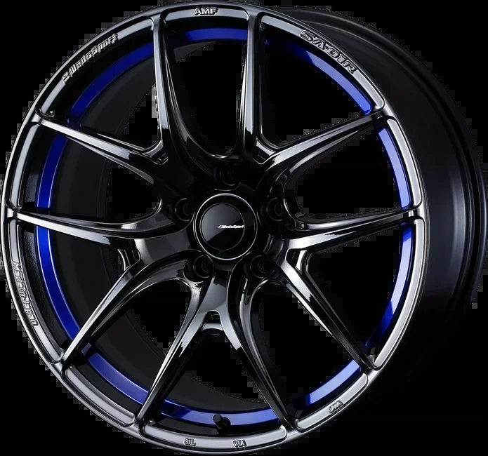 WedsSport SA-01R Black Chrome with a Blue Undercut (Blue Light Chrome II) 18×9.5 | 5×100 (74700)